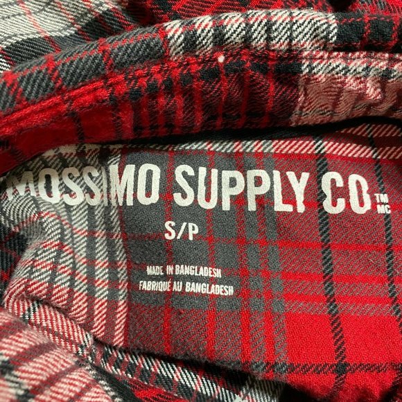 Mossimo Supply Co Womens Flannel Shirt Sz S/P Petite Small Button Down Red Plaid - Picture 9 of 10